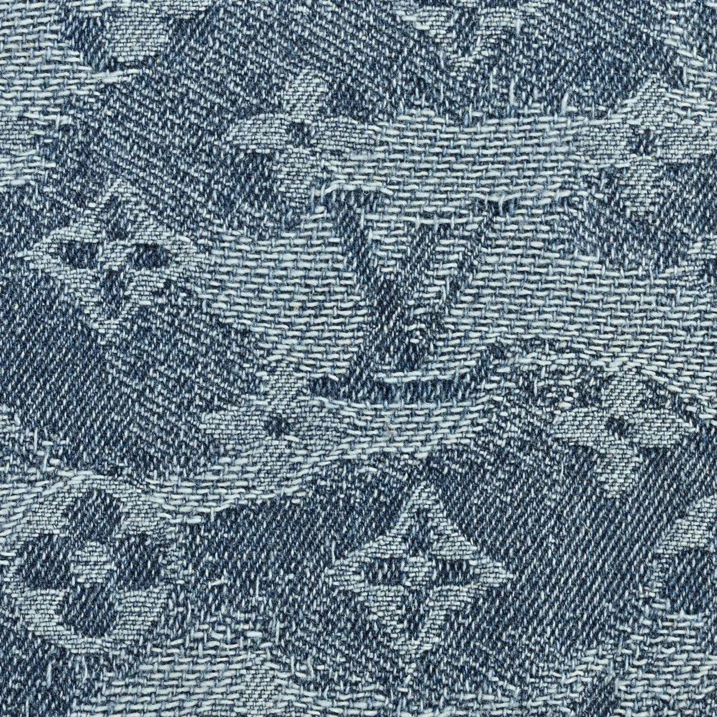 Louis Vuitton/Louis Vuitton cloud old flower jacquard suit denim short-sleeved shirt